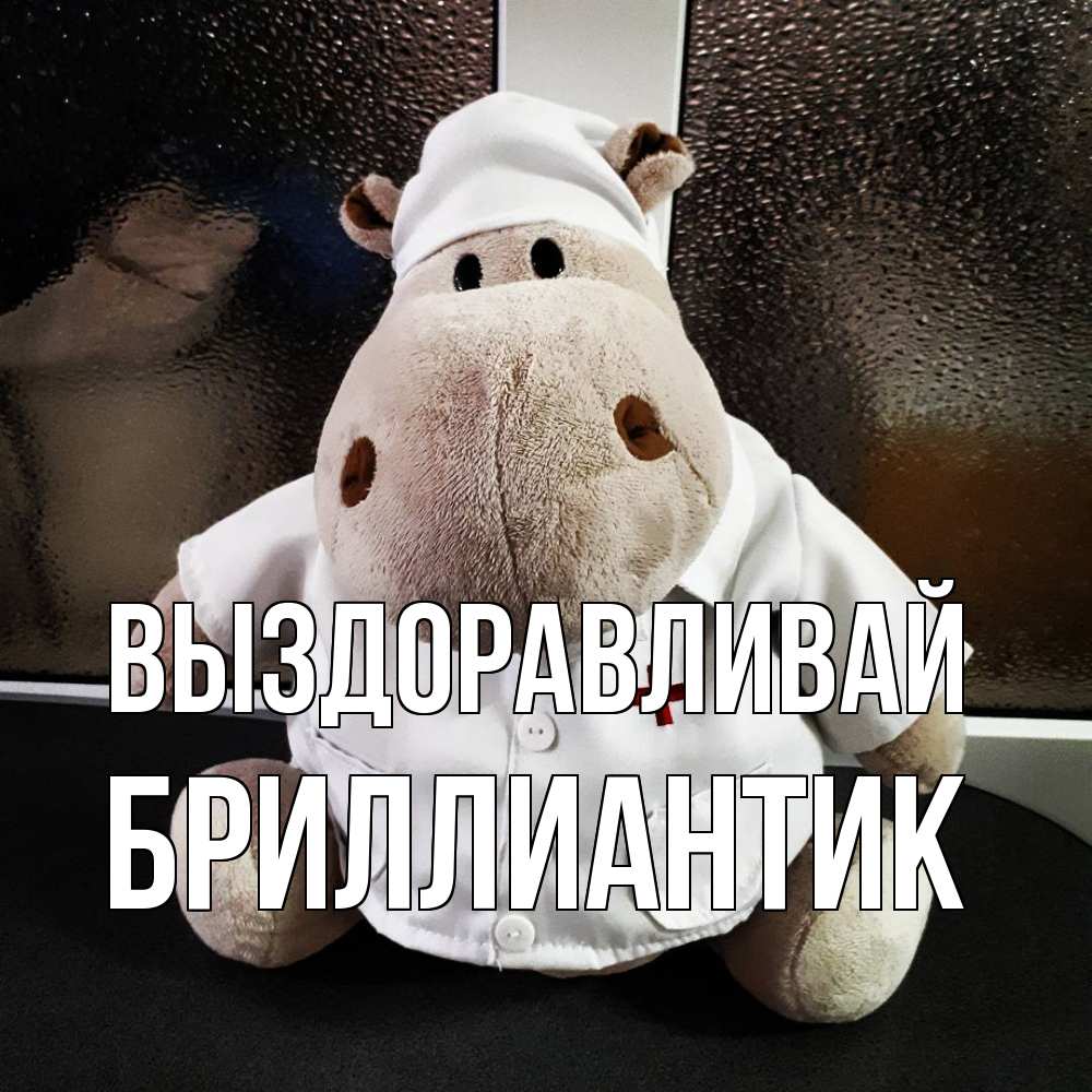 Открытка на каждый день с именем, Бриллиантик Выздоравливай всех излечит исцелит Прикольная открытка с пожеланием онлайн скачать бесплатно 