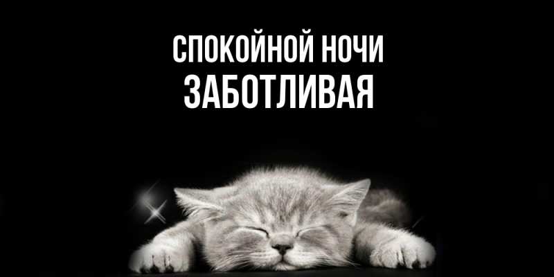 Картинка Спокойной ночи, Заботливая