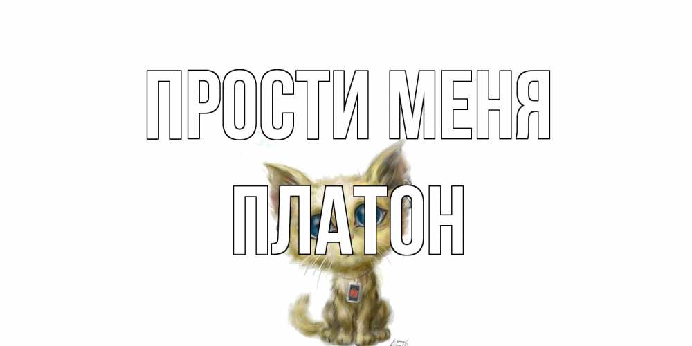Открытка на каждый день с именем, Платон Прости меня прости меня открытка с котиком Прикольная открытка с пожеланием онлайн скачать бесплатно 