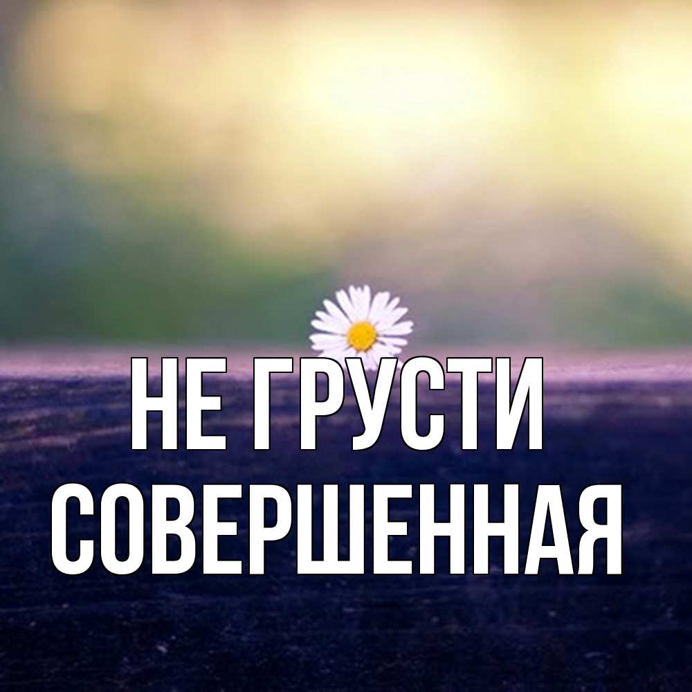 Открытка на каждый день с именем, Совершенная Не грусти красота Прикольная открытка с пожеланием онлайн скачать бесплатно 