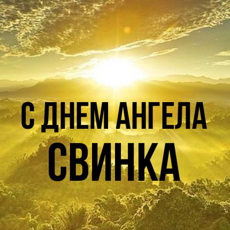 Картинка С днем ангела, Свинка