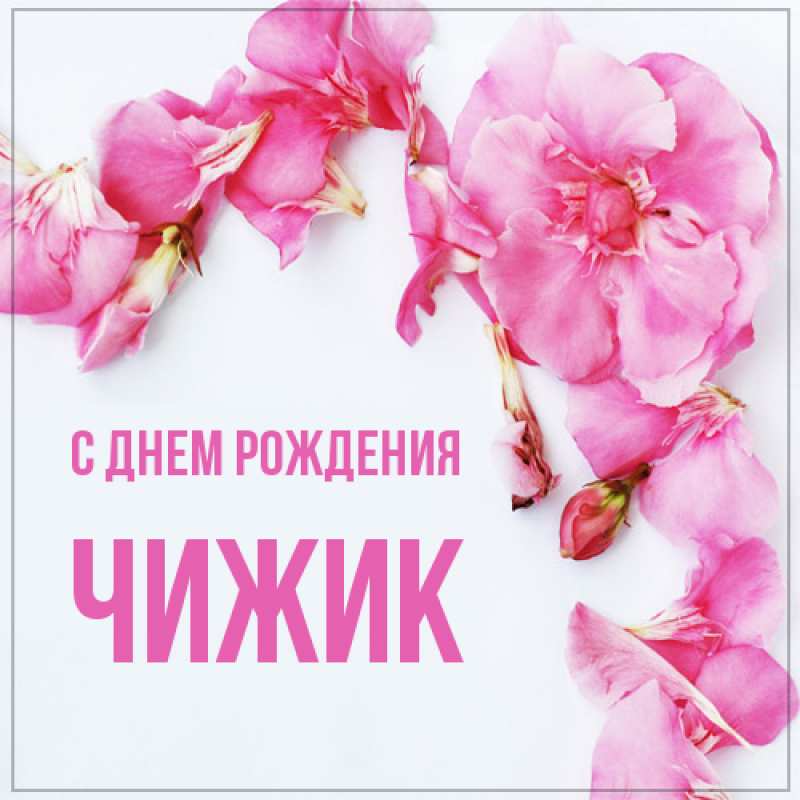 Открытка с именем, Чижик, С днем рождения