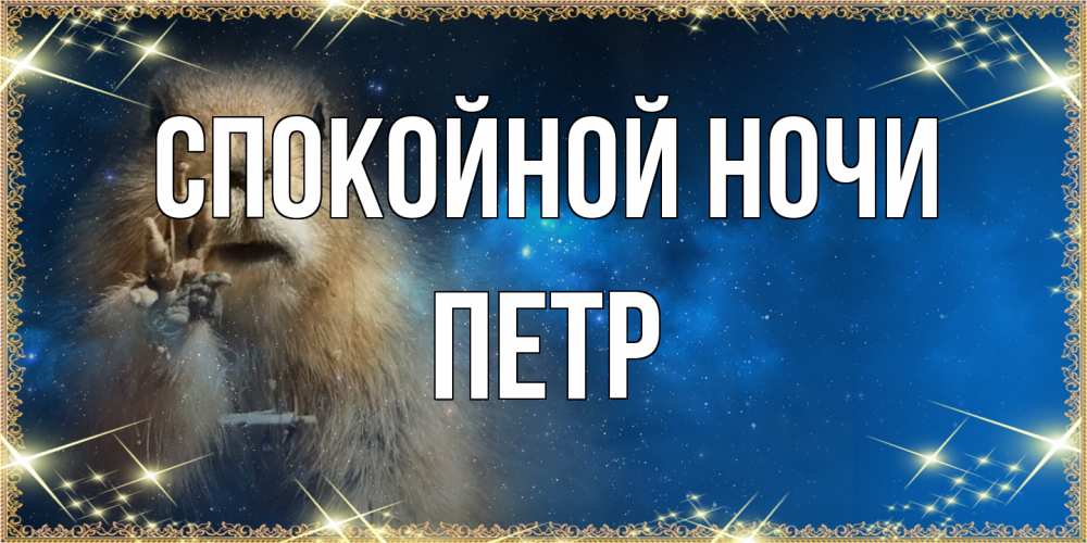 Открытка на каждый день с именем, Петр Спокойной ночи спокойной ночи сладких снов Прикольная открытка с пожеланием онлайн скачать бесплатно 