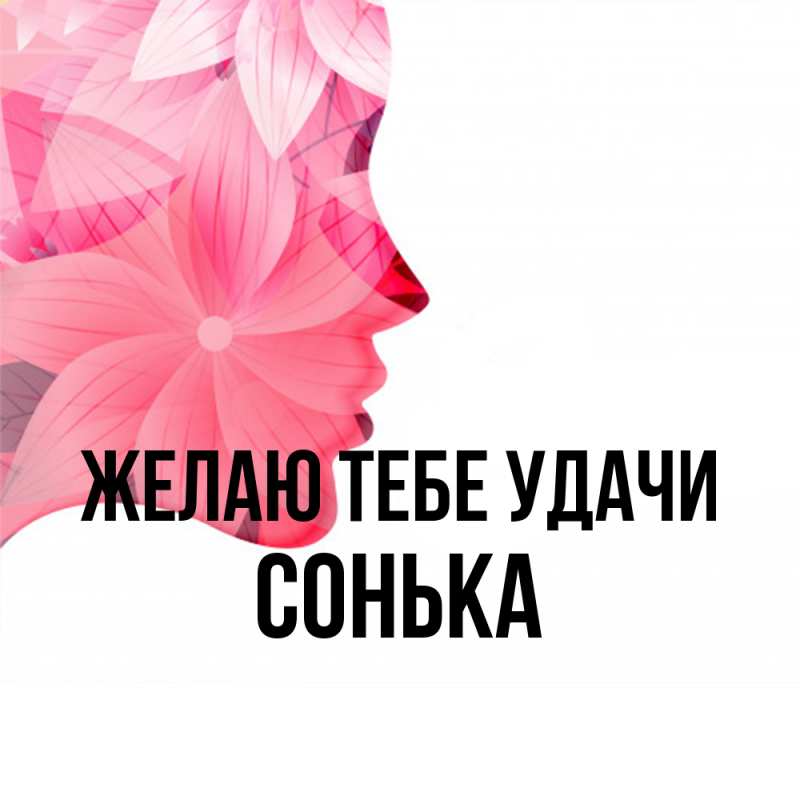 Картинка Желаю тебе удачи, Сонька