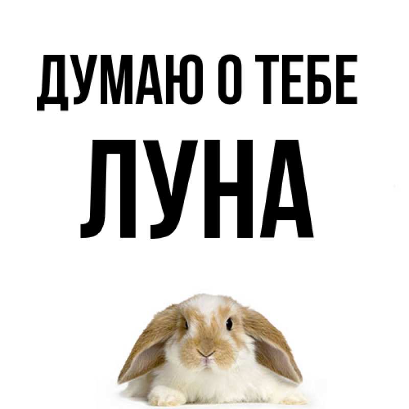 Картинка Думаю о тебе, Луна