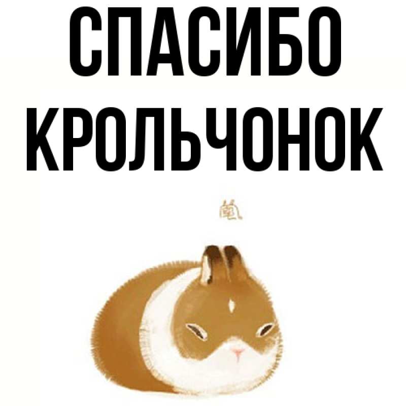 Картинка Спасибо, Крольчонок