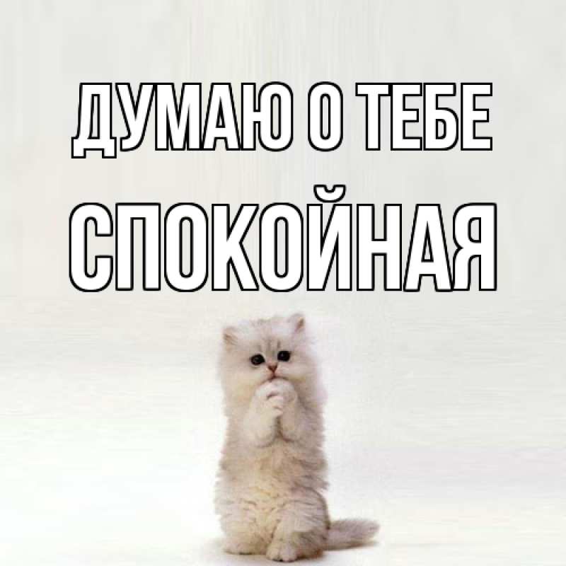 Картинка Думаю о тебе, спокойная