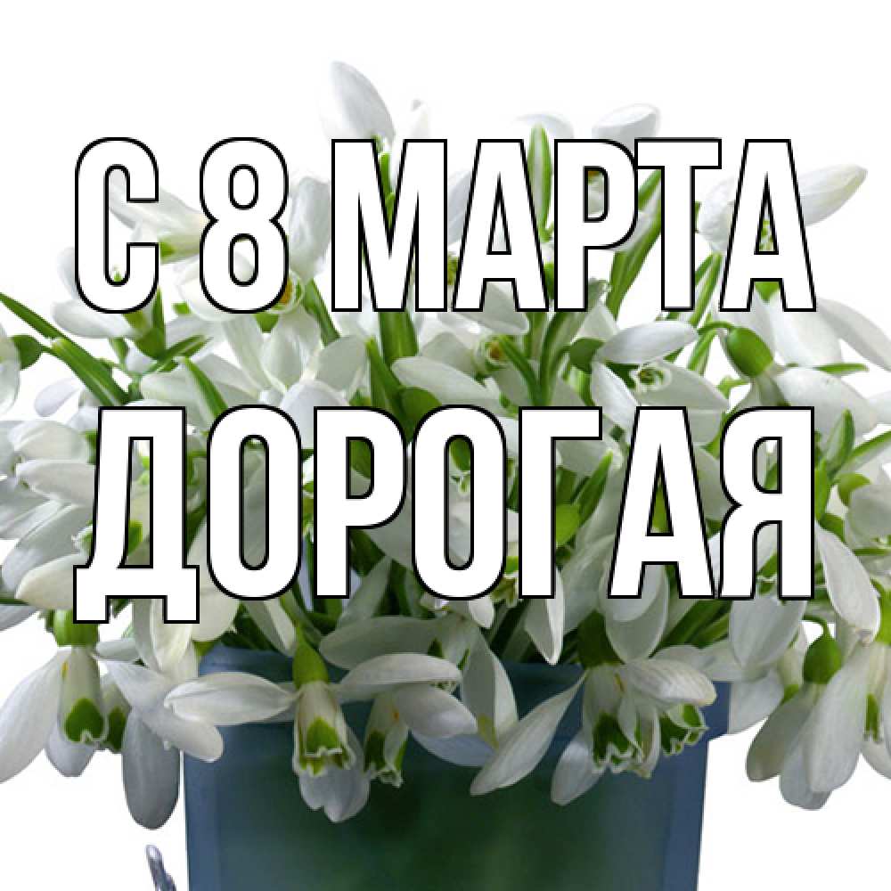 Открытка на каждый день с именем, Дорогая C 8 МАРТА цветы к международному женскому дню Прикольная открытка с пожеланием онлайн скачать бесплатно 
