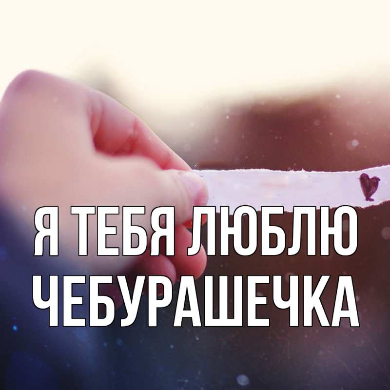 Картинка Я тебя люблю, Чебурашечка