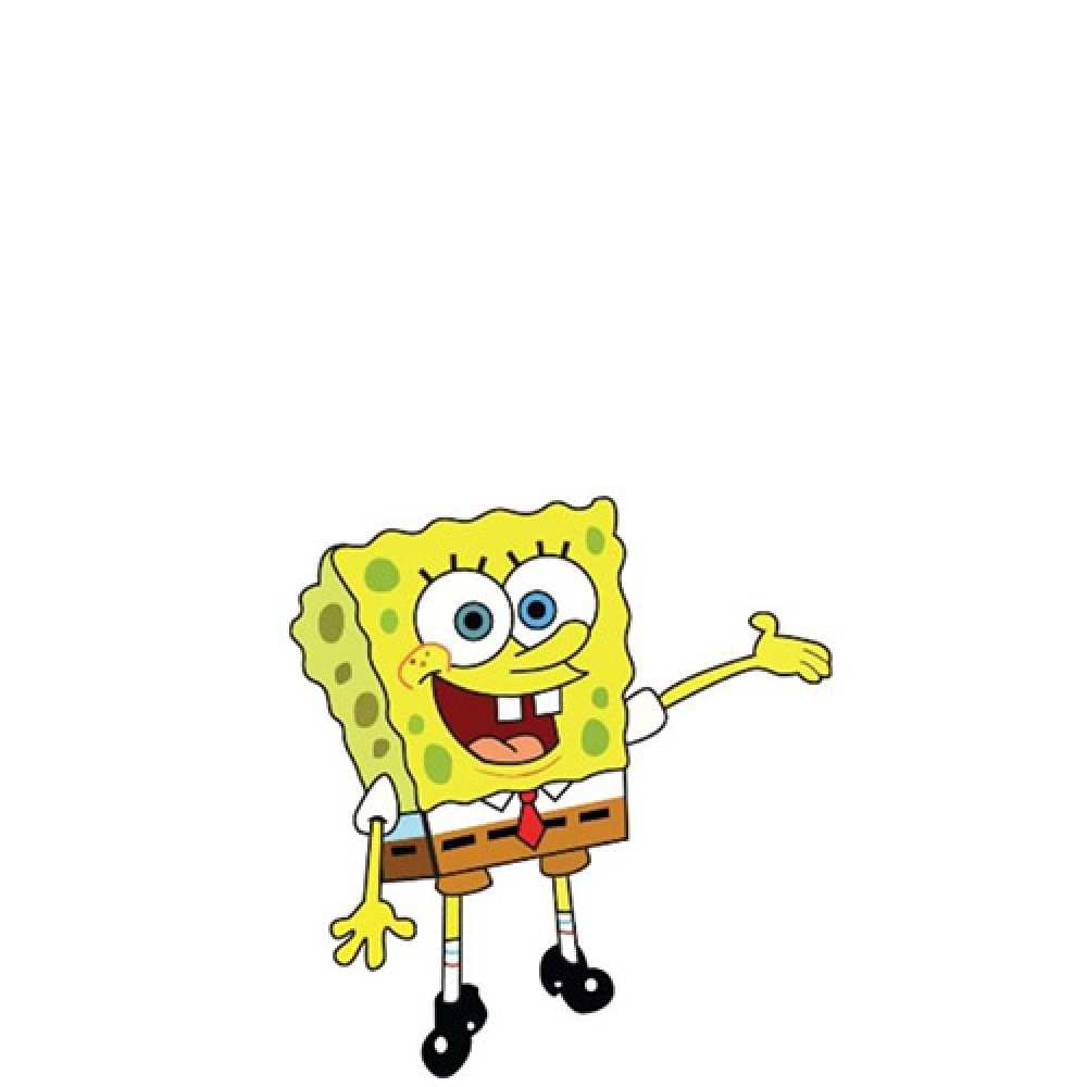 Открытка на каждый день с именем, Жужжа Привет спанч Боб на позитиве Прикольная открытка с пожеланием онлайн скачать бесплатно 