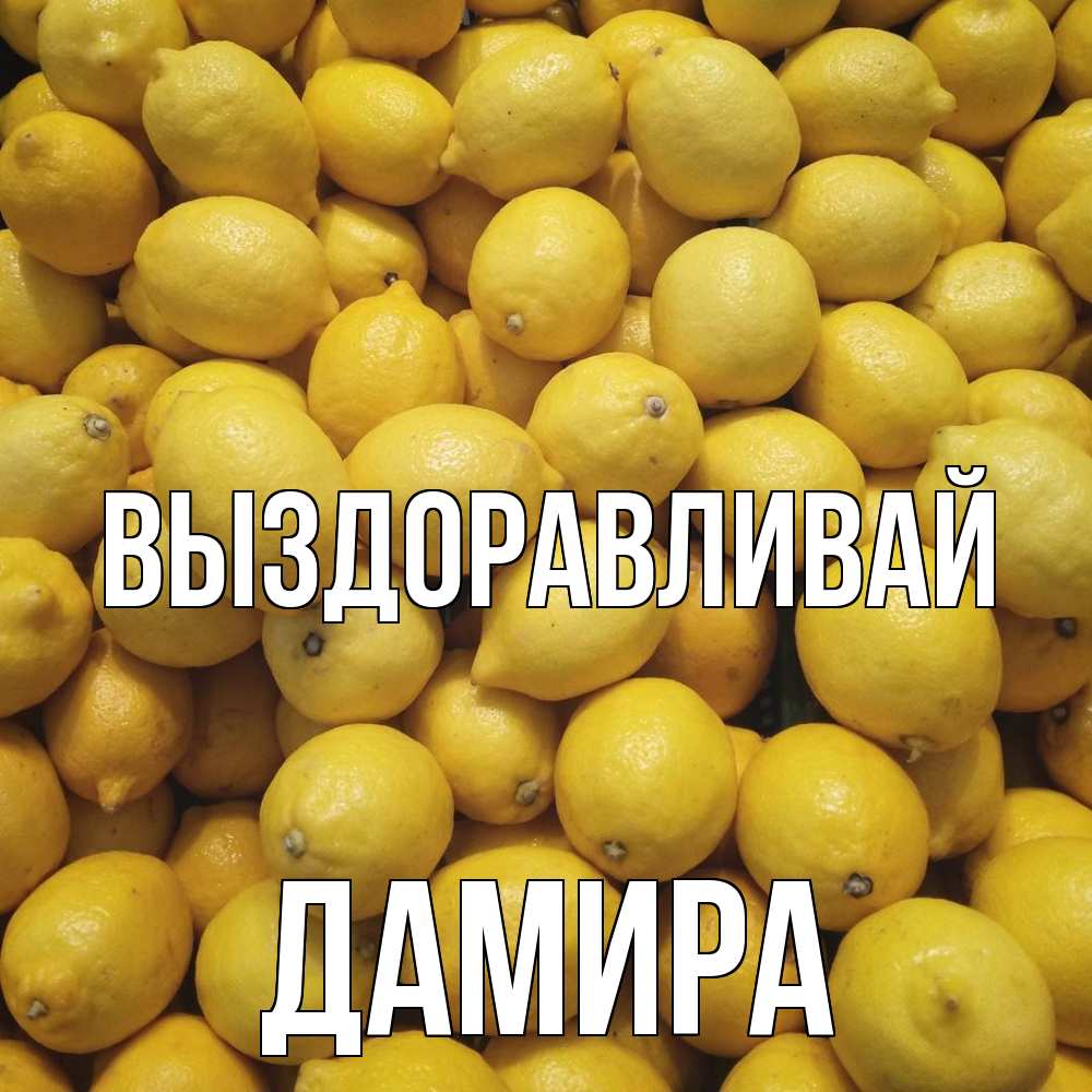 Открытка на каждый день с именем, Дамира Выздоравливай это точно поможет Прикольная открытка с пожеланием онлайн скачать бесплатно 