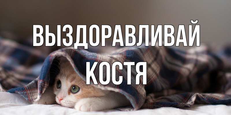 Картинка Выздоравливай, Костя