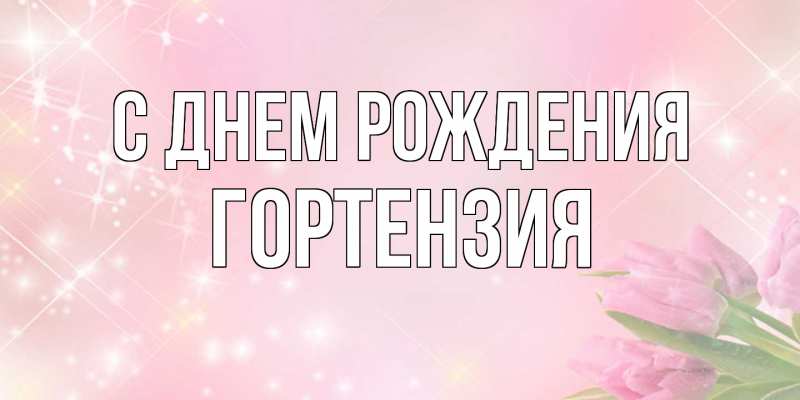 Картинка С днем рождения, Гортензия