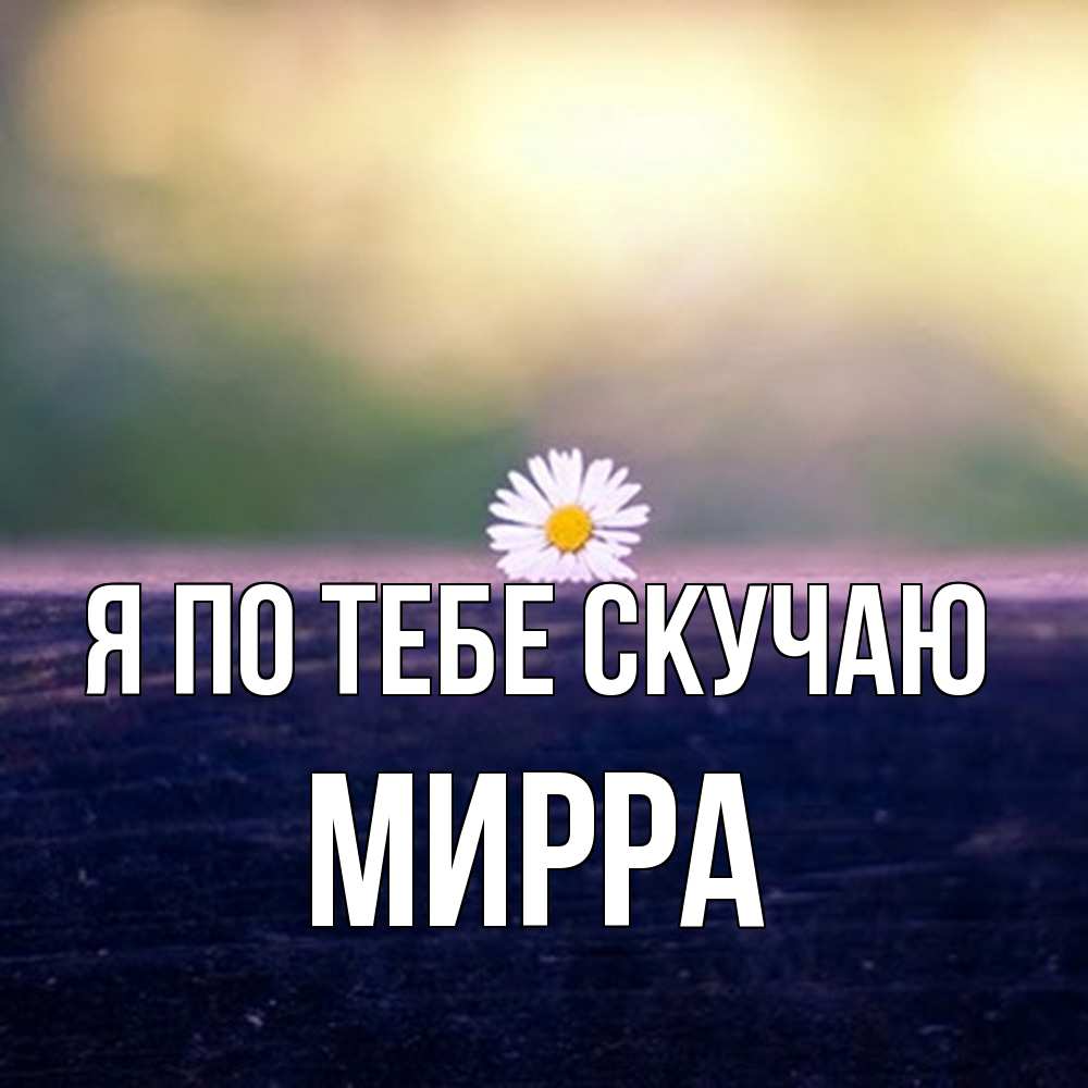 Открытка на каждый день с именем, Мирра Я по тебе скучаю приходи в гости Прикольная открытка с пожеланием онлайн скачать бесплатно 