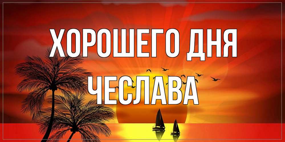 Открытка на каждый день с именем, Чеслава Хорошего дня открытки с пожеланиями хорошего дня Прикольная открытка с пожеланием онлайн скачать бесплатно 