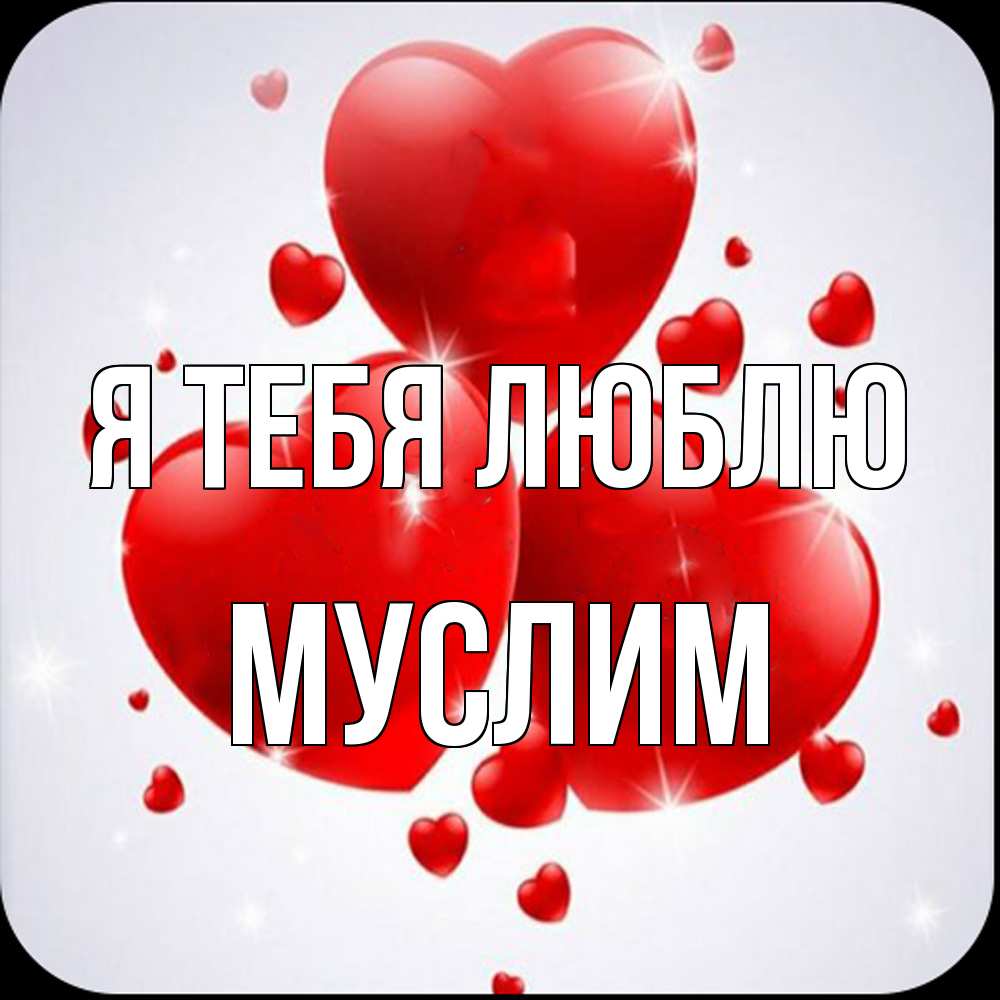Открытка на каждый день с именем, Муслим Я тебя люблю рамочка 1 Прикольная открытка с пожеланием онлайн скачать бесплатно 