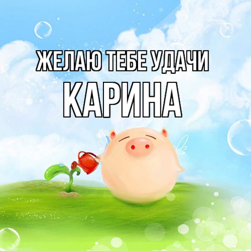 Картинка Желаю тебе удачи, Карина