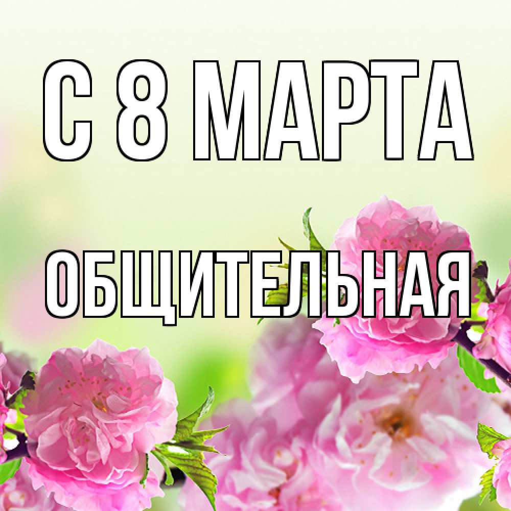 Открытка на каждый день с именем, Общительная C 8 МАРТА цветы Прикольная открытка с пожеланием онлайн скачать бесплатно 