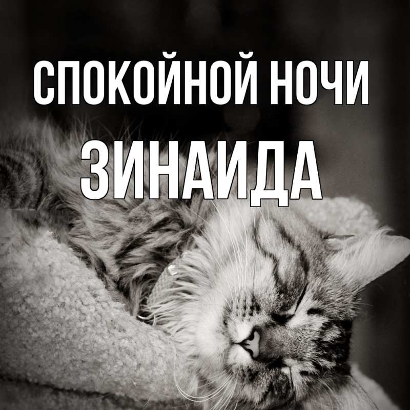 Картинка Спокойной ночи, Зинаида