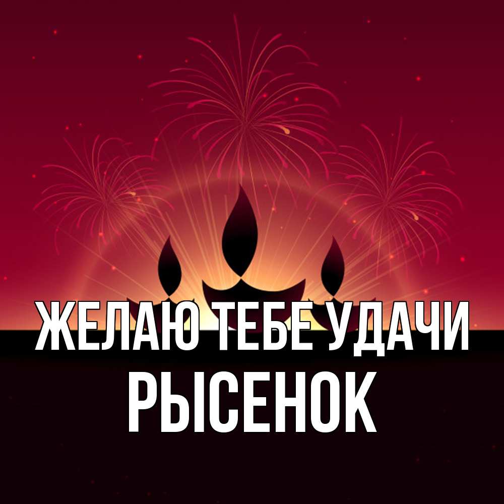 Открытка на каждый день с именем, рысенок Желаю тебе удачи праздник Прикольная открытка с пожеланием онлайн скачать бесплатно 