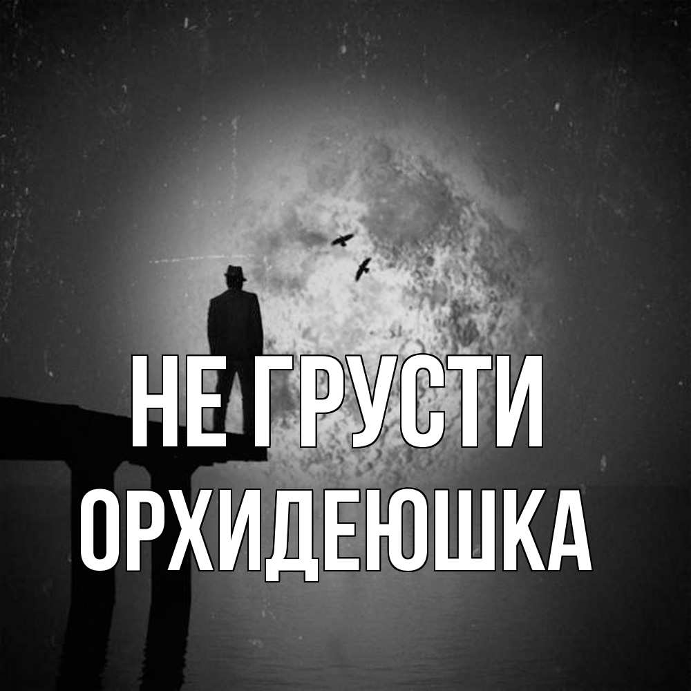 Открытка на каждый день с именем, Орхидеюшка Не грусти мужчина на мосту Прикольная открытка с пожеланием онлайн скачать бесплатно 