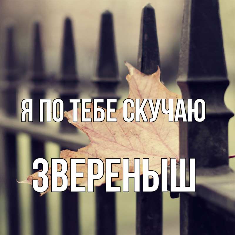 Картинка Я по тебе скучаю, звеpеныш