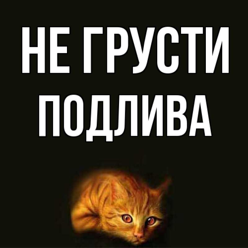 Картинка Не грусти, Подлива