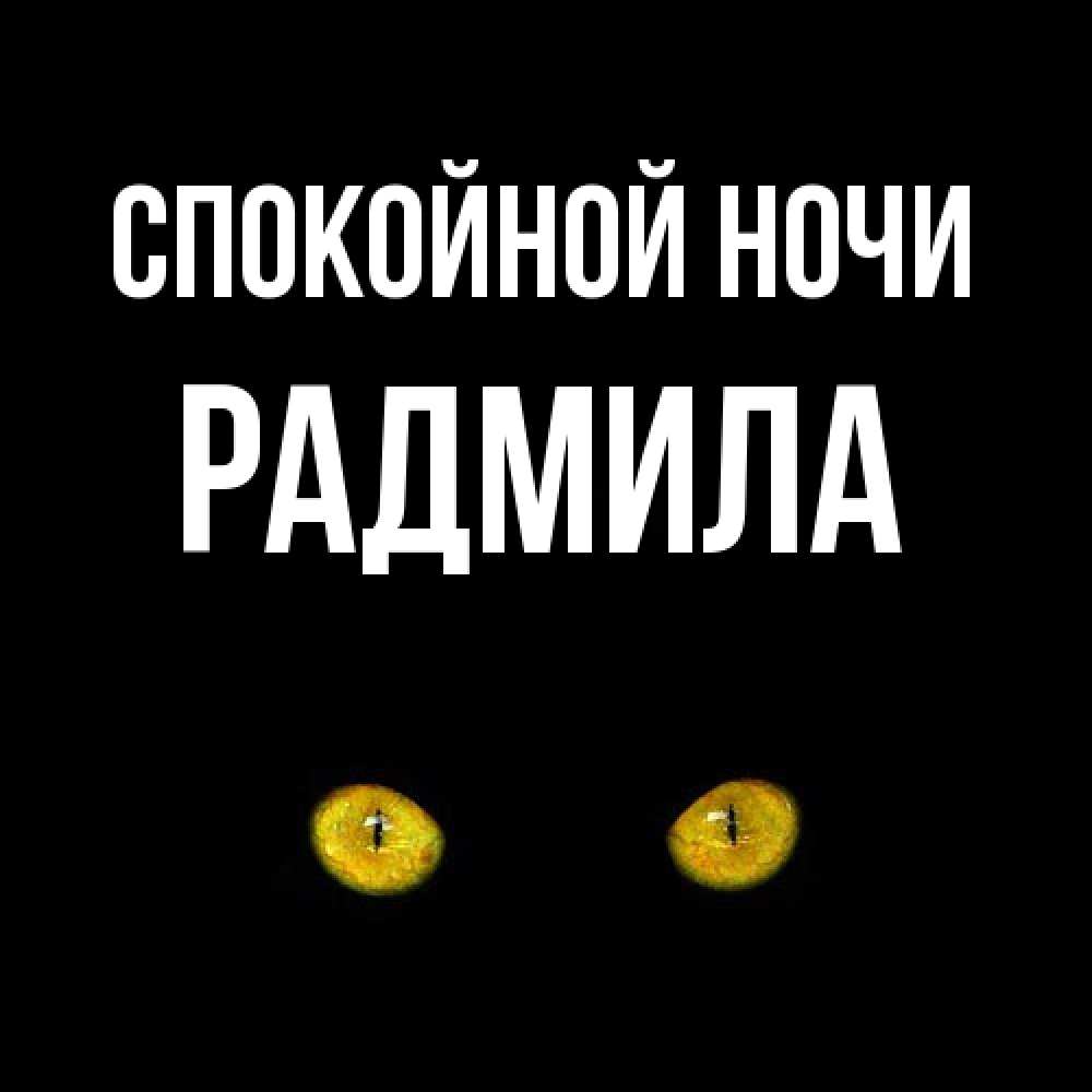 Открытка на каждый день с именем, Радмила Спокойной ночи сладких снов бесстрашный мой дружочек Прикольная открытка с пожеланием онлайн скачать бесплатно 