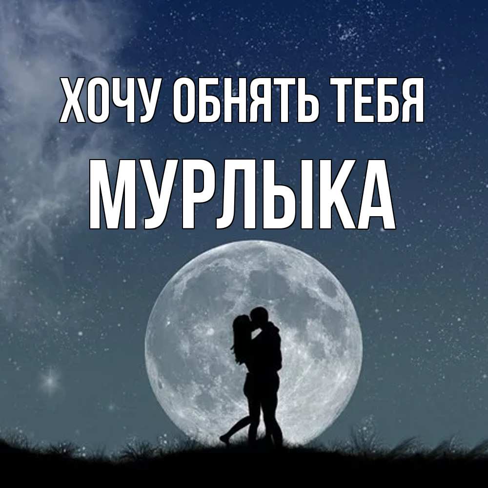 Открытка на каждый день с именем, мурлыка Хочу обнять тебя сладкая парочка Прикольная открытка с пожеланием онлайн скачать бесплатно 