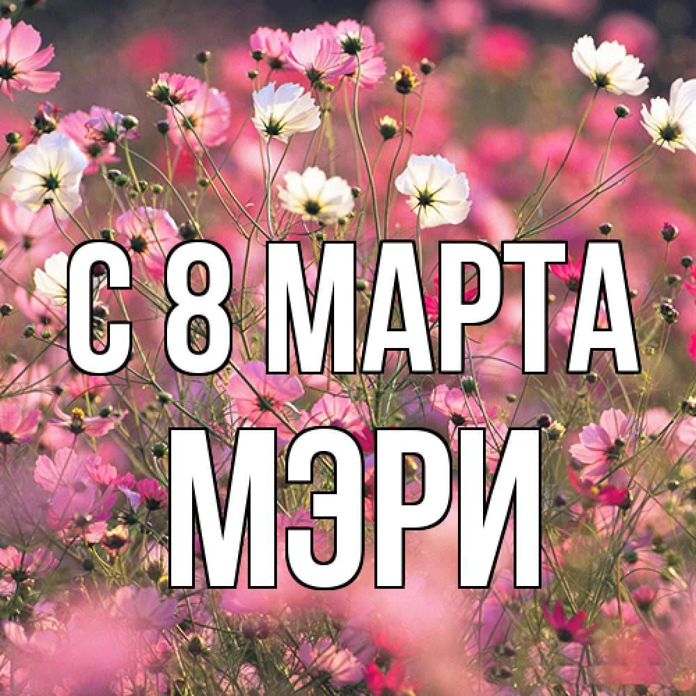 Открытка на каждый день с именем, Мэри C 8 МАРТА красиво 1 Прикольная открытка с пожеланием онлайн скачать бесплатно 