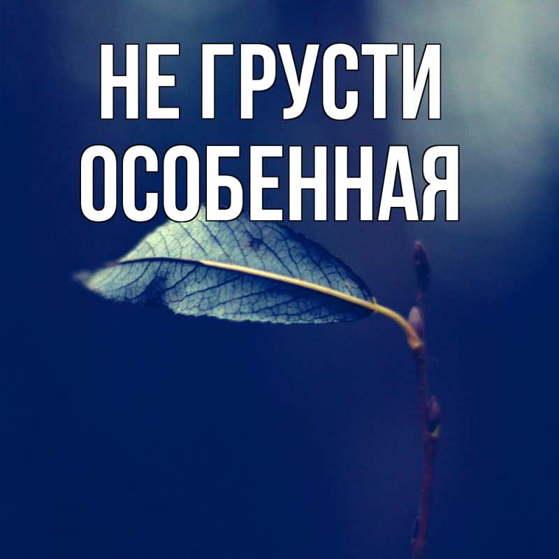 Картинка Не грусти, Особенная
