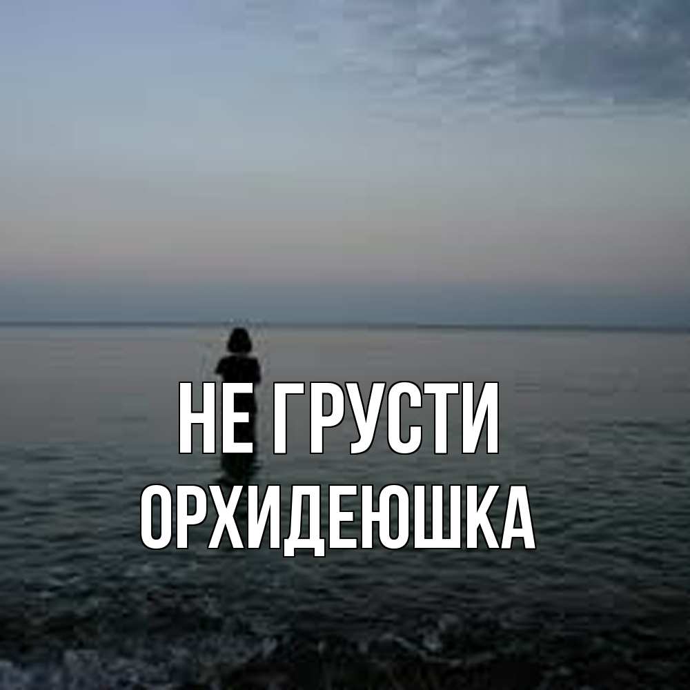 Открытка на каждый день с именем, Орхидеюшка Не грусти девушка Прикольная открытка с пожеланием онлайн скачать бесплатно 