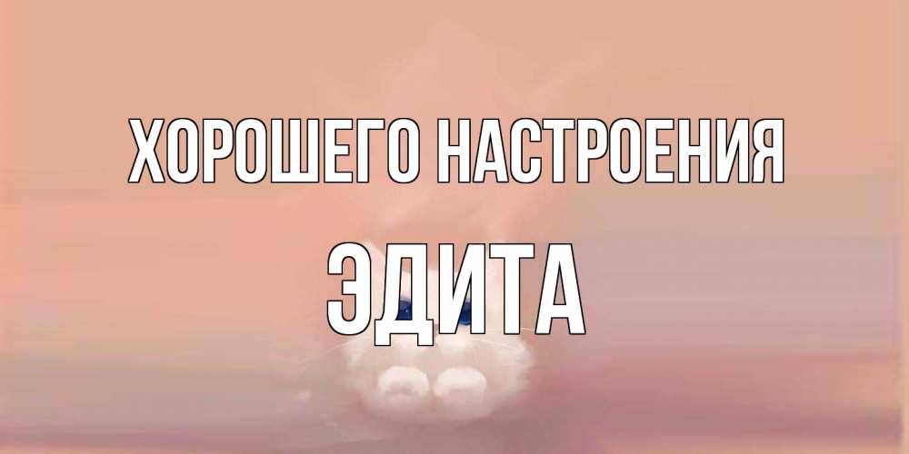 Открытка на каждый день с именем, Эдита Хорошего настроения кошка Прикольная открытка с пожеланием онлайн скачать бесплатно 