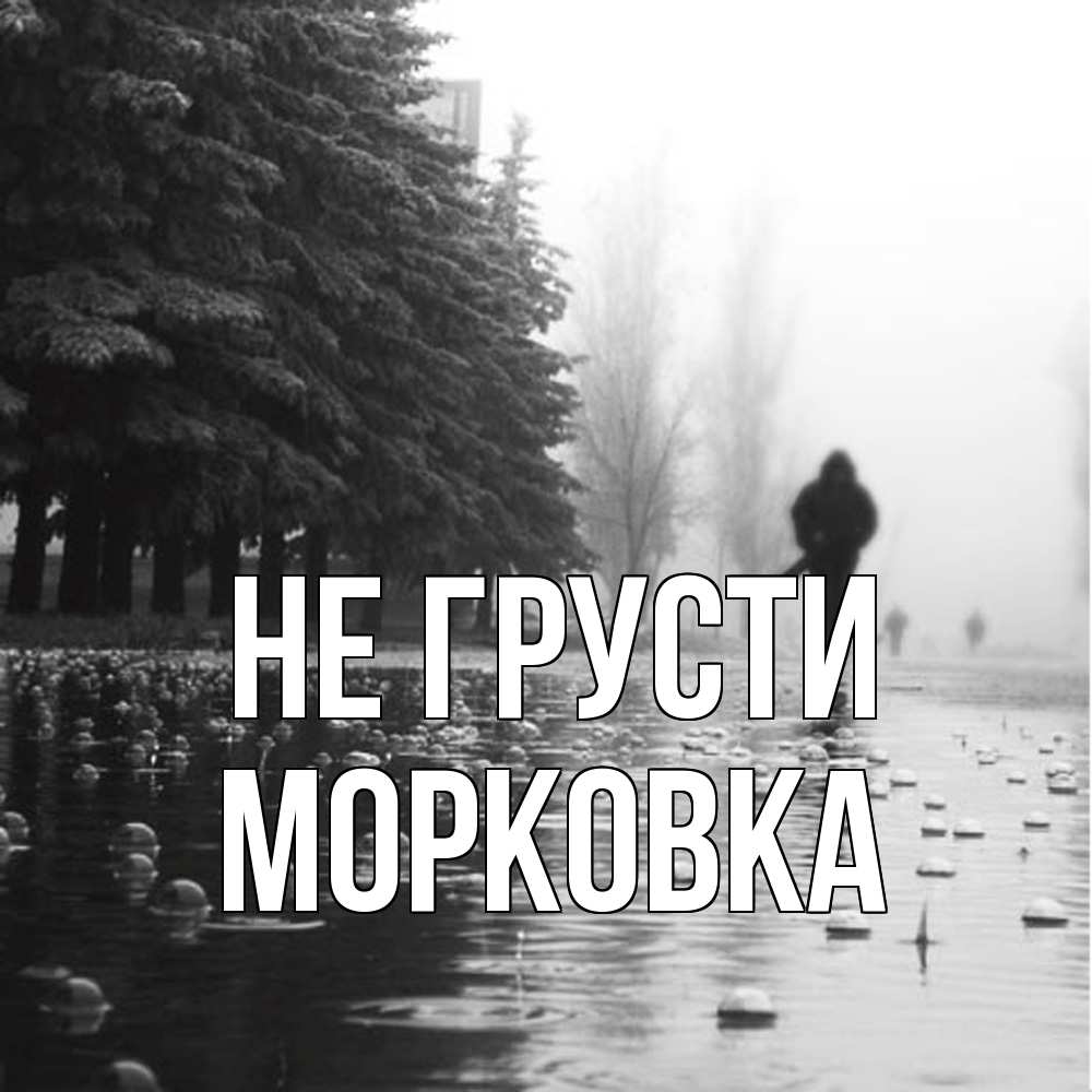 Открытка на каждый день с именем, морковка Не грусти улица под дождем Прикольная открытка с пожеланием онлайн скачать бесплатно 