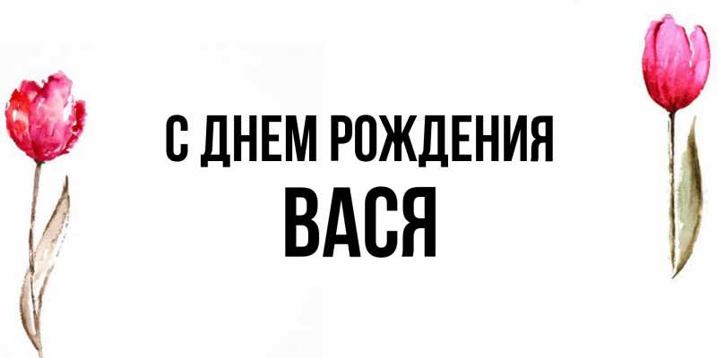 Картинка С днем рождения, Вася
