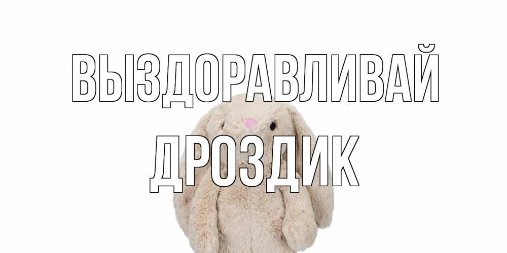 Открытка на каждый день с именем, Дроздик Выздоравливай не болей Прикольная открытка с пожеланием онлайн скачать бесплатно 