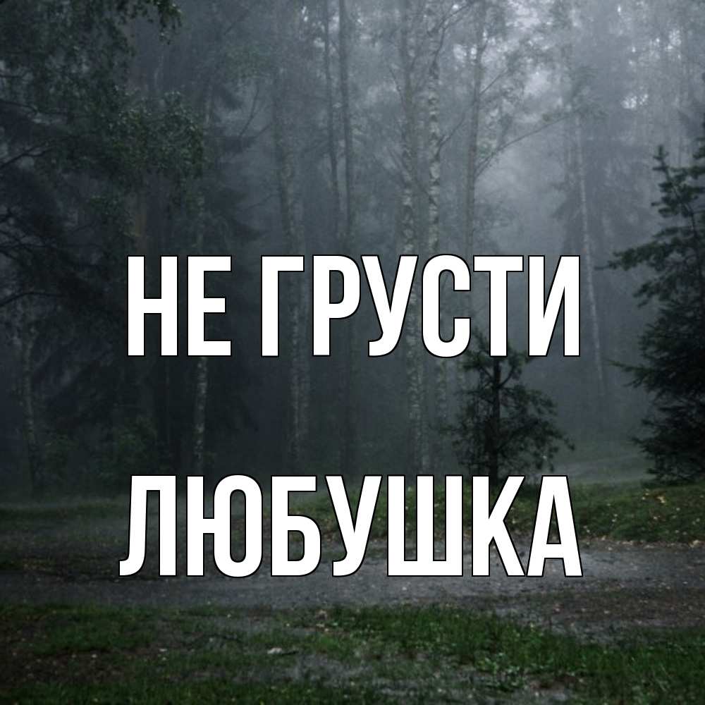 Открытка на каждый день с именем, Любушка Не грусти осень Прикольная открытка с пожеланием онлайн скачать бесплатно 