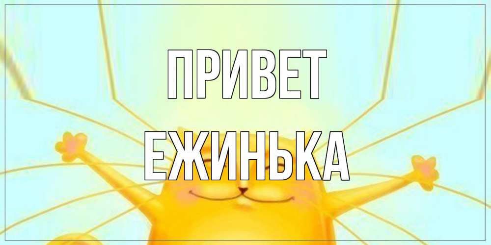 Открытка на каждый день с именем, ежинька Привет кот Прикольная открытка с пожеланием онлайн скачать бесплатно 