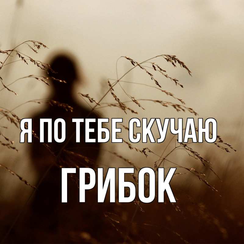 Картинка Я по тебе скучаю, Грибок