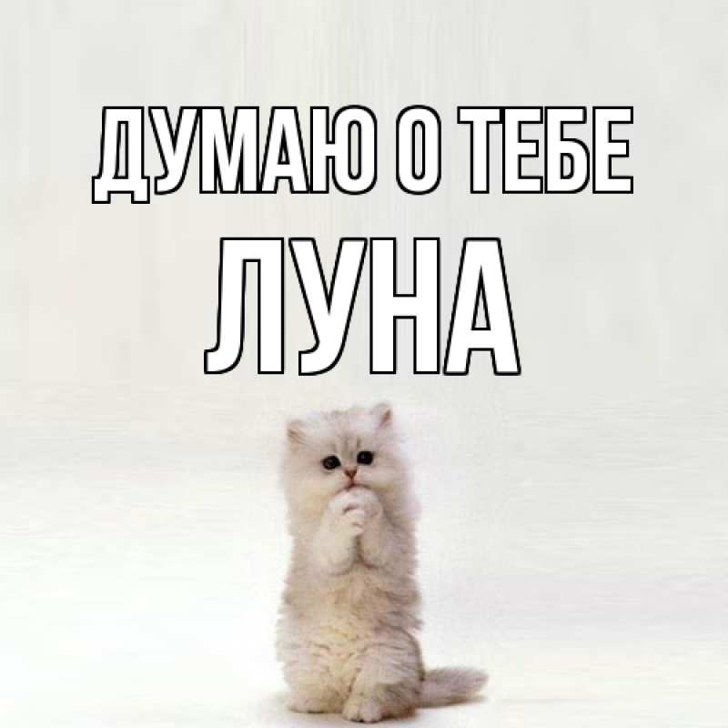 Картинка Думаю о тебе, Луна