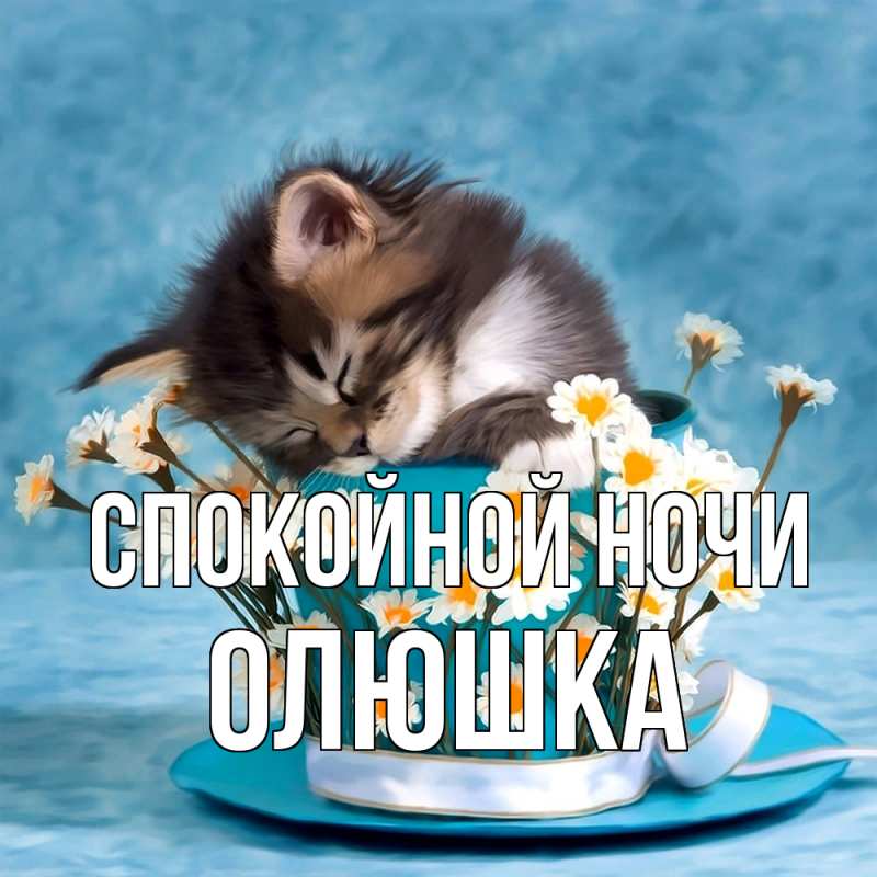 Картинка Спокойной ночи, Олюшка