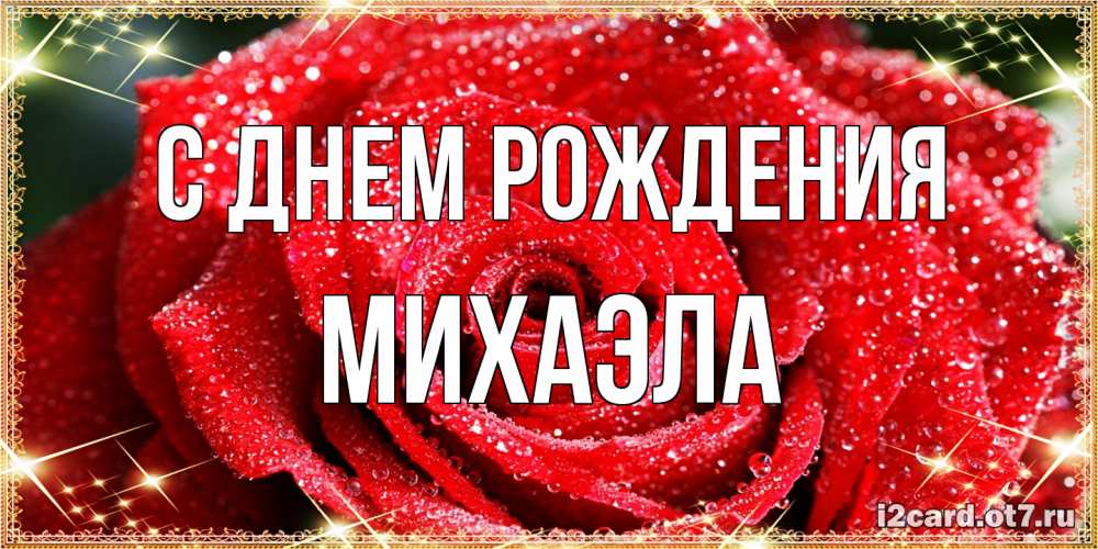 Открытка на каждый день с именем, Михаэла С днем рождения роса и роза. открытка с красивой розой Прикольная открытка с пожеланием онлайн скачать бесплатно 