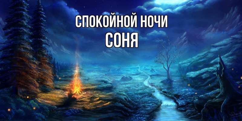 Картинка Спокойной ночи, Соня