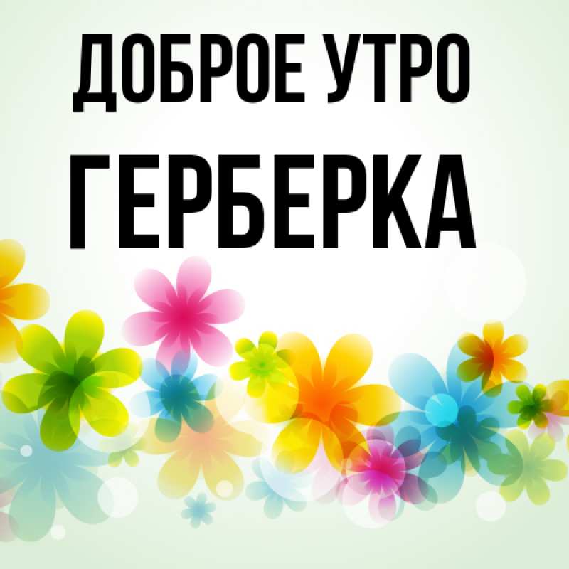 Картинка Доброе утро, Герберка