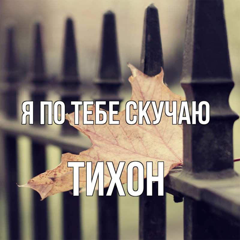 Картинка Я по тебе скучаю, Тихон