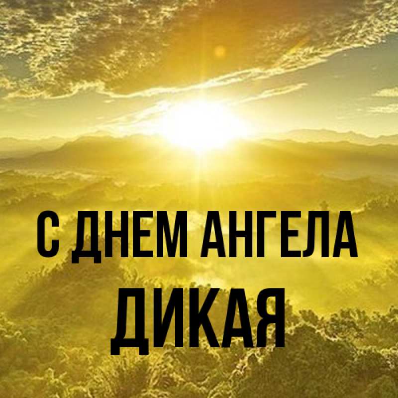 Открытка с именем, дикая, С днем ангела