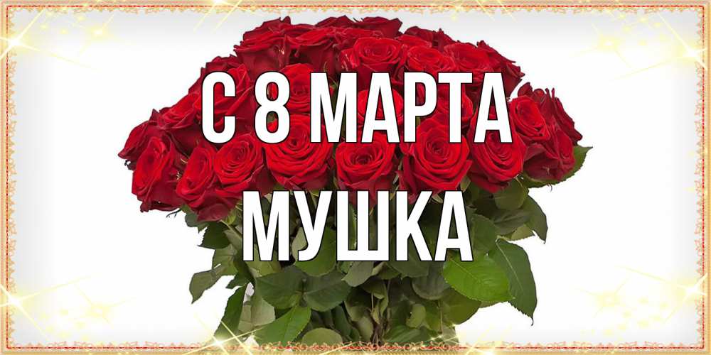 Открытка на каждый день с именем, мушка C 8 МАРТА поздравляю с 8 марта Прикольная открытка с пожеланием онлайн скачать бесплатно 