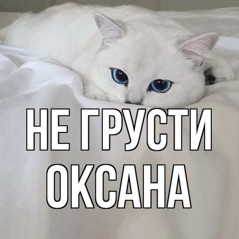 Картинка Не грусти, Оксана