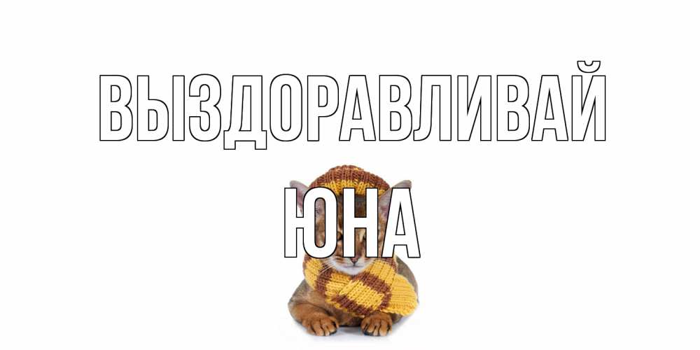 Открытка на каждый день с именем, Юна Выздоравливай родные не болейте Прикольная открытка с пожеланием онлайн скачать бесплатно 
