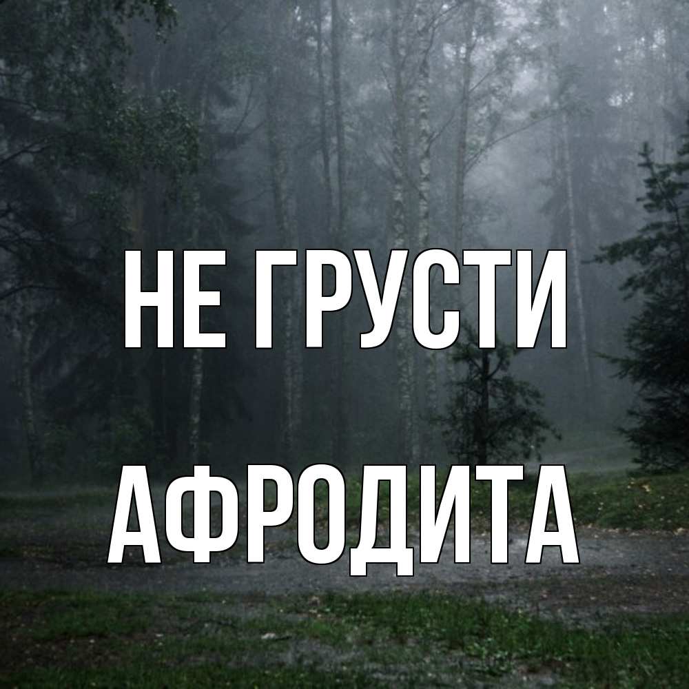 Открытка на каждый день с именем, Афродита Не грусти осень Прикольная открытка с пожеланием онлайн скачать бесплатно 
